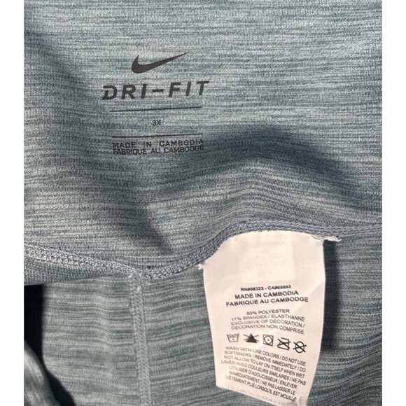 Nike Leggings Women’s Size 3X Dri Fit Heather Blue Ankle Yoga Compression - Picture 11 of 13